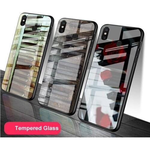 Piano key Tempered Glass Case For Redmi 8 9 5Plus 6PRO 7A Note 6 7 8 8T 9S 9 pro
