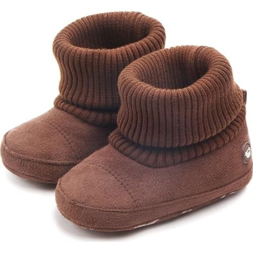 Baby Boots for Newborn Keep Warm Winter Snow Boots knitted Baby Boys Girls Infant Toddler Anti-Slip First Walker