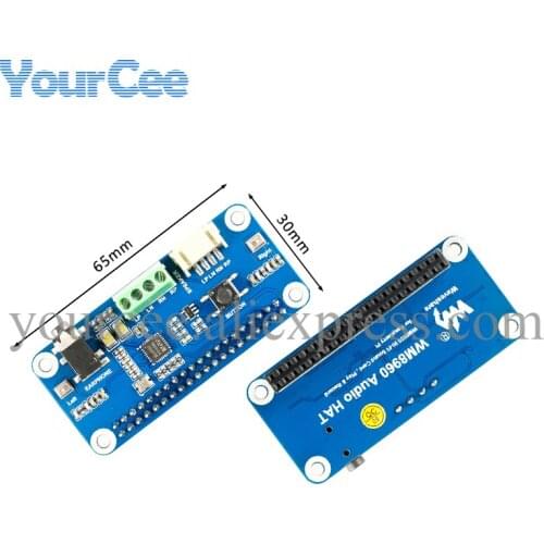 For Raspberry Pi 4/3B+ WM8960 Audio Module Developement Expansion Board Stereo Codec Speaker with Small Speaker
