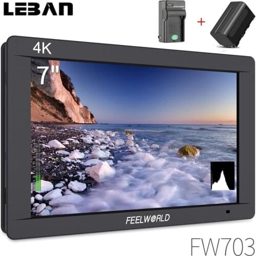 FEELWORLD FW703 7" IPS Full HD 3G SDI 4K HDMI On Camera DSLR Field Monitor 1920x1200 + Histogram for Stabilizer Camera