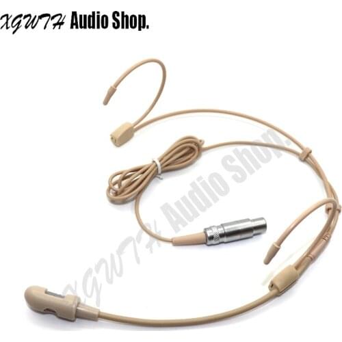 Dual Ear Head Headset Headworn Condenser Microphone for AKG Samson Wireless Mini TA3F XLR 3Pin - Aviation Safety Plug