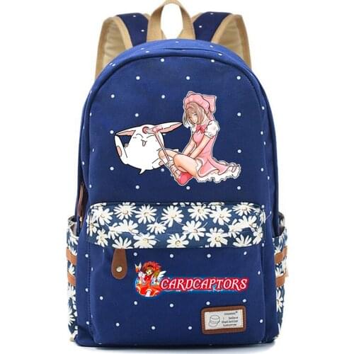 Anime Card Captor Canvas Backpack Casual Schoolbag High Quality Teenger Packsack Mochila Unisex Student Travel Laptop Bag