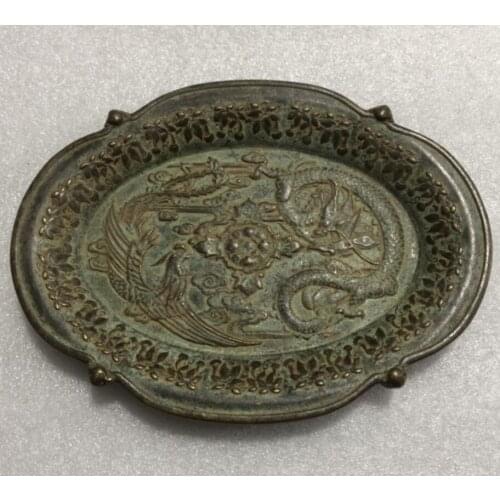 China archaize brass disc crafts statue