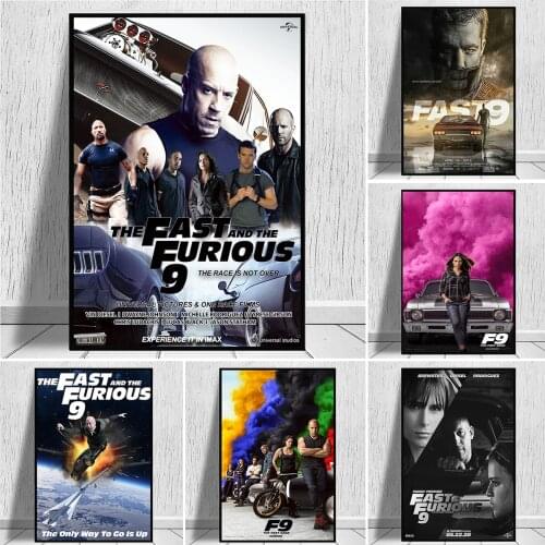 Fast & Furious 9 Classic Movie Posters Canvas Painting Living Room Bedroom Decor Wall Art Prints Pictures Home Decor Wall Mural