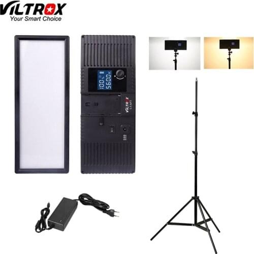 Viltrox L132T Kit Bi-Color Dimmable LED Video Light +AC Adapter +1.6m Light Stand for DSLR Camera Studio LED Lighting
