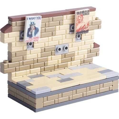 MOC World War 2 Military Soldiers WW2 Figures Building Blocks Army Ruins Scenes City Police Germany USA Bricks Kids Toys