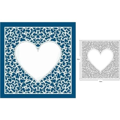 Lace Heart Photo Frame metal cutting dies Scrapbooking dies Diy craft paper knife mould blade punch stencils dies Embossing Dies