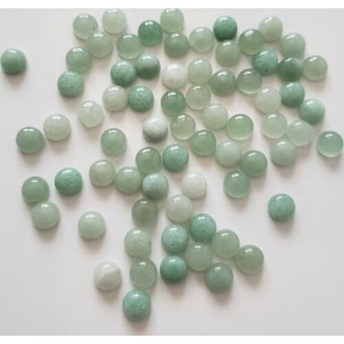 Fashion 6MM 50pcs/lot Natural Stone Bead green aventurine high quality round cabochon beads for DIY jewelry making accessories