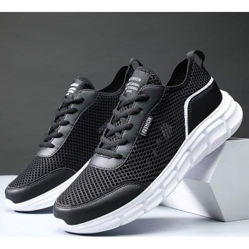 Mens Sneakers Breathable Mesh Sports Casual Men Shoes Fashion Light Running Shoes Summer Men Casual Shoes Outdoor Walking Shoes