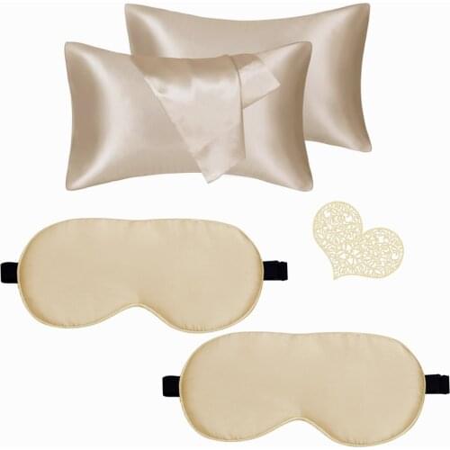 Fast Free Ship Solid 100% Silky Satin Pillowcase Eye Mask Silk Eyes Cover Satin Pillow Cover Bride Groom Bed Set pillowcover