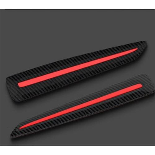 Car Front and rear insurance carbon fiber strip anti-collision strip anti-rubber strip rubber strip car style stickers