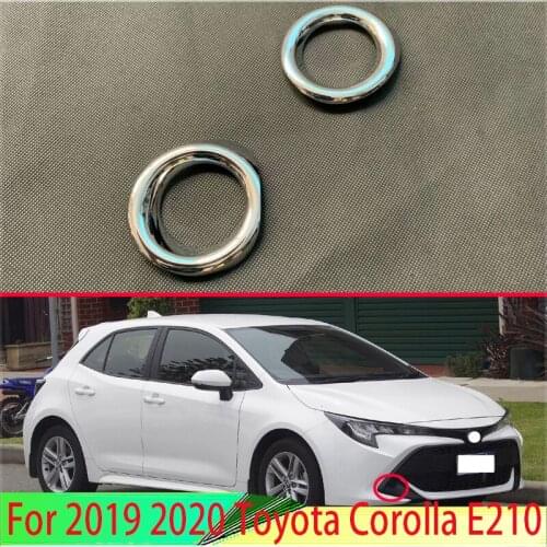 For 2019 2020 Toyota Corolla E210 Sport Hatchback Auris ABS Chrome Front Fog Light Lamp Cover Trim Molding Bezel
