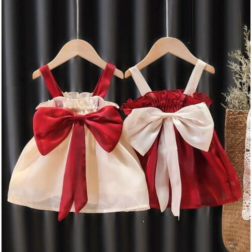 Newborn Baby Girls clothes summer Bow dress costume for infant baby girl clothing 1st birthday princess party TUTU dresses dress