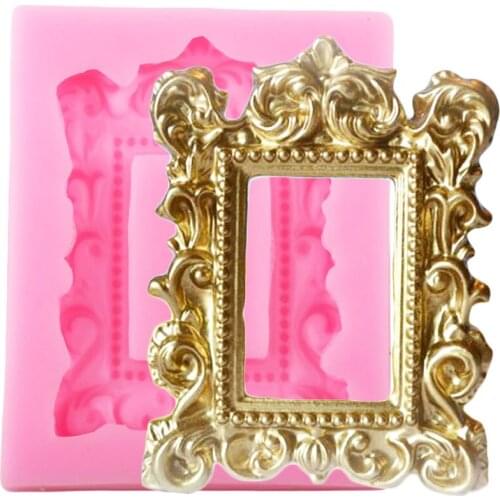Frame Silicone Mold European Baroque Cake Border Fondant Cake Decorating Tools Resin Clay Candy Molds Chocolate Gumpaste Mould
