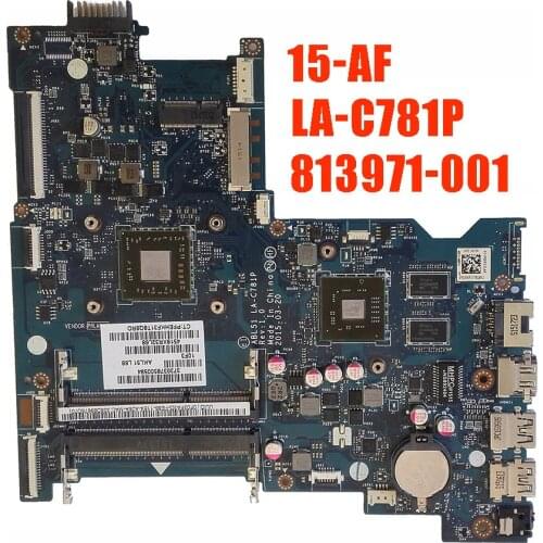 ABL51 LA-C781P 813971-501 813971-001 System board For HP 15-AF Laptop motherboard HD8600 2GB GPU A8-7410 CPU DDR3