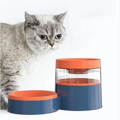 Pet Cat Two-In-One Dog Cat Bowl And Water Feeder Neck Protector Cat Bowl Automatic Water Dispenser Drinking Feeder