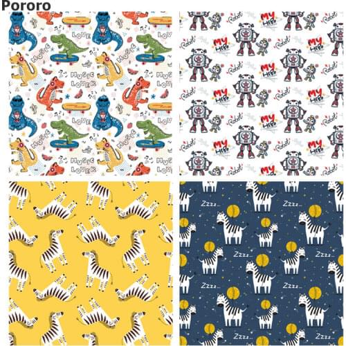 Pororo waterproof pul cloth diaper sewing fabric, breathable pul fabric for baby boy girl snack bag diaper bags selling by meter