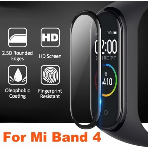 Protective film for mi band 4 strap film Explosion-proof scratch-resistant protector mi band 4 glass (Non-Tempered glass) Shield