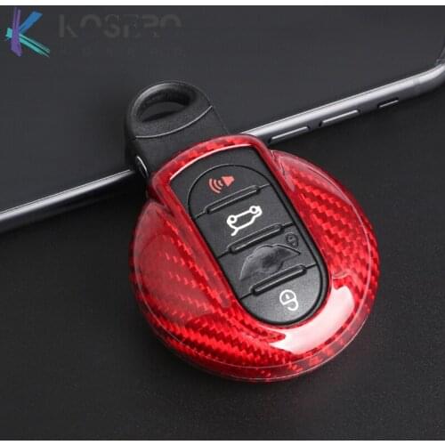 Carbon Fiber Key Case Protection Cover Deocoration shell For BMW MINI Cooper Clubman F54 F55 F56 F57 F60 Car Styling Accessories