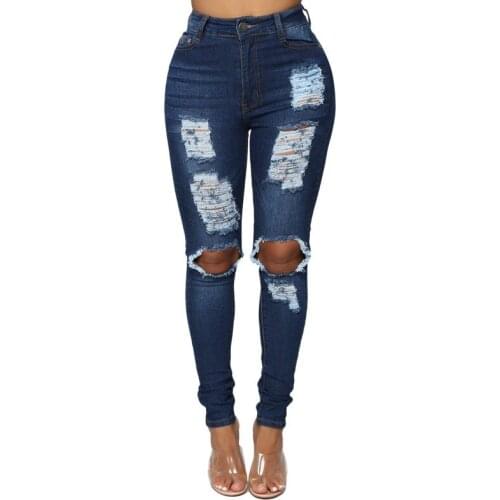 Women Jeans Pants Slim Light Blue Jeans Summer Autumn High Waist 2020 Zipper Fly Long Denim Casual Pants Work Women Trousers