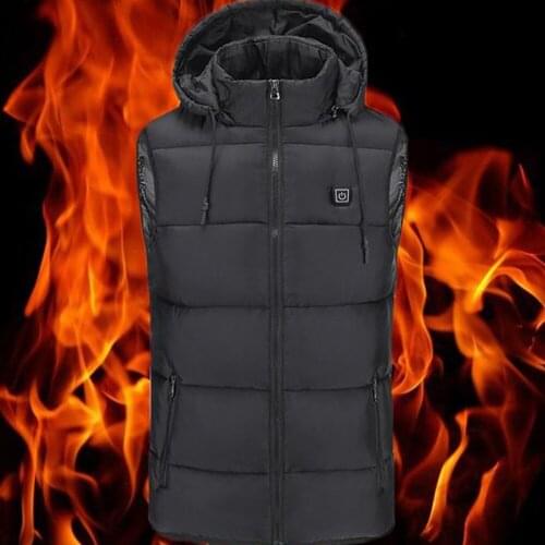 Mens Upgrad Electric Insulated Heated Vest Lightweight USB Infrared Heated Clothing Warm Waistcoat