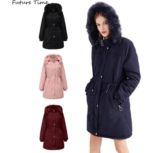 Winter Long Parka Women Big Fur Collar Jacket for Woman Hooded Windbreaker Warm Thick Coat Female Clothes Brand Outwear Clothing