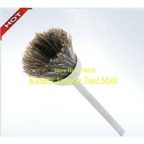Dental Brush for Sale Dental Polishing Brush Gray Goat Hair Brush Dental Laboratory Material use with Polishing machine
