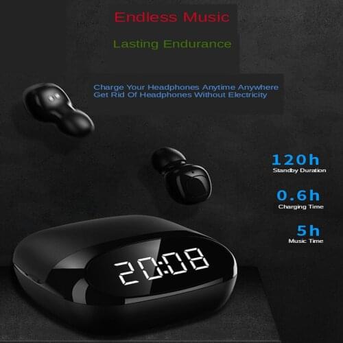 1 Set XG29 Earbuds Handsfree & Charging Case Digital Earbuds 600mAh For Sports