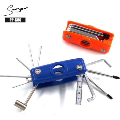 Smiger 1Pc Guitar Multi Tool PP-G06 11 in 1 Guitar Tool Kit Repairing Random Color Multitool Multifunction Guitar Accessories