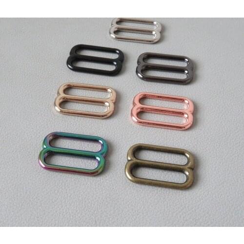 100Pcs 25mm Webbing Straps Metal Buckle Slider For Bag Accessory Adjuster Belt Loop Hardware Dog Collar Garment Harness Clasp