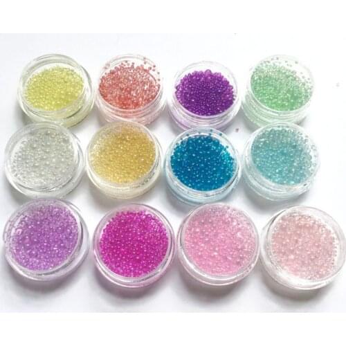 12 Box Mixed Mini Bubble Ball Beads 1-3mm Tiny Beads Epoxy Mold Jewelry Filling DIY Handmade Gifts Accessories Jewelry Making