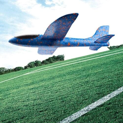 2pcs Toy Plane Manual Throwing Fun Challenging Toy Airplane with Blue And Orange For Outdoor Sports