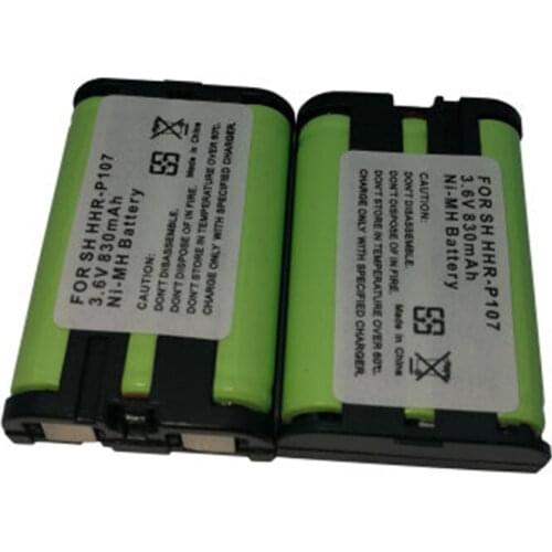 2x High Quality 3.6V 800mAh Cordless Phone Battery for Panasonic HHR-P107 HHRP107 HHRP107A/1B