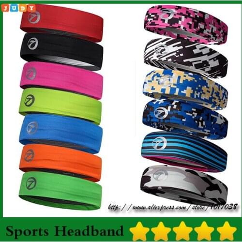 2016 Sports Sweatband Headband Yoga Gym Stretch Head Band Running Hair Band 13 color free DHL