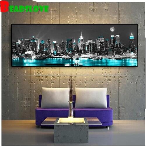 New York night view diamond painting full square round drill mosaic set 5d cross stitch,Diy diamond embroidery g79