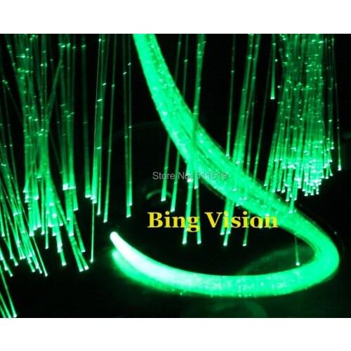 Side glow sparkle fiber optic light strands 0.75mm*2700m/coil for fiber optic curtain light and chandelier ,water fall effect