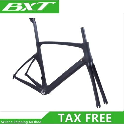 BXT New Carbon Ultralight carbon road frame 700C*23C or 25C wheels Carbon Road Frame di2 bicycle frameset fork seatpost
