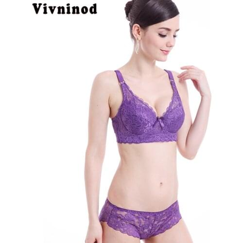 Thin Bras for Women Bra & Brief Sets Sexy Female Bra Suits Lace Underwear Sets 46BCD Comfortable Soutien Gorge Bralette Lingerie