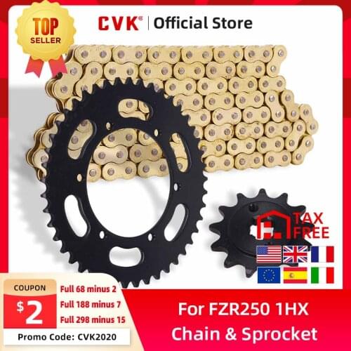 CVK A Set Front And Rear Chain Sprocket Gear Disc Wheel Kit For Yamaha FZR250 FZR 250 Small Ban Motorcycle Accessories