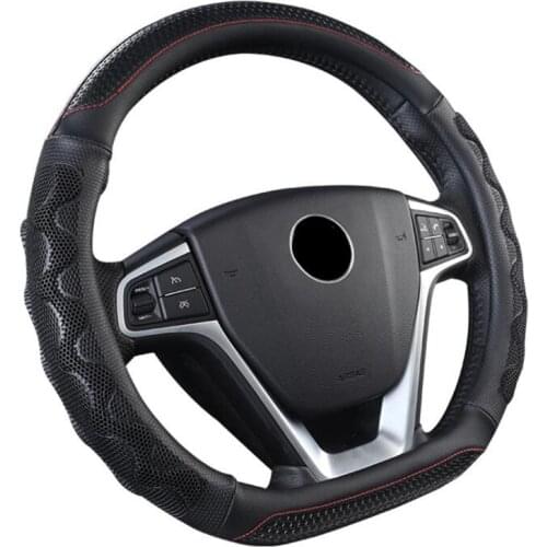D Shape Leather Car Steering Wheel Cover Four Seasons Steering Wheel Hubs ForInterior Accessories