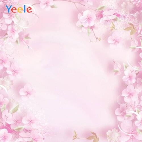 Yeele Cherry Sakura Blossoms Flower Petals Watercolor Baby Newborn Portrait Photo Background Photography Backdrop Photo Studio