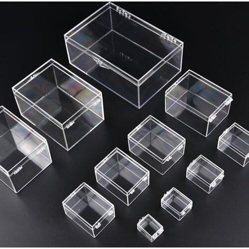 Small Plastic Box Transparent Boxes Rectangular Insect Shell Specimen Collection Display Mini Box Desktop Storage Box
