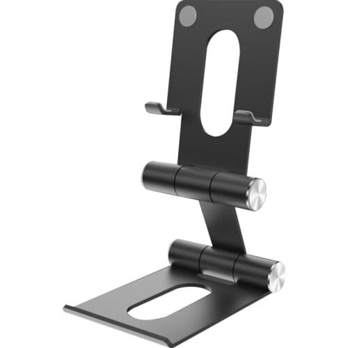 Multifunctional Desktop Bracket for Cellphone Dual Axis Folding Portable Metal Bracket Holder Suitable for Mobile Phone/Tablet