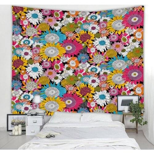 Flower wall tapestry wall hanging mandala hippie Indian wall fabric decoration tapizi bohemian home art decoration 8 sizes