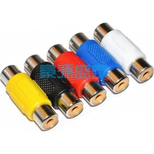 RCA Female To RCA Female Jack/Plug Adapter Connector For AV/Audio/Video White/Red/Blue/Yellow/Black