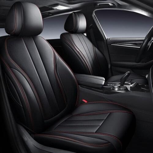 Custom cowhide car seat cover leather for Cadillac ATS SRX CTS XTS ATSL CT6 XT5 TESLA MODEL-X Car Seat Covers Cushion Protector