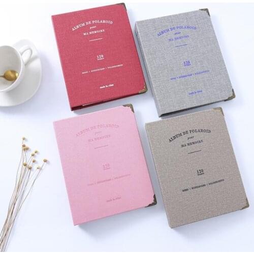 3 Inch Portable Photo Album 120 Pockets Cloth for Mini Instax & Name Card Collect Book Storage DIY Writing Note Scrapbook