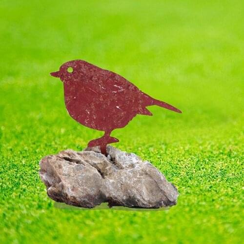 Rusty Metal Bird Silhouettes Garden Fence Decor Woodpecker Robin Steel Country Yard Art Gardening Decoration Metal Bird