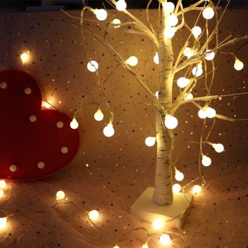 Lights Romote Control LED Ball Garland Lights Fairy String Outdoor Lamp Christmas Holiday Wedding Party Lights Decoration