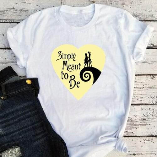 Graphic T Shirts Simply Meant To Be Aesthetic Clothes Vintage 2021 Halloween Women Fashion Ladies Tops 2021 Harajuku Shirt M